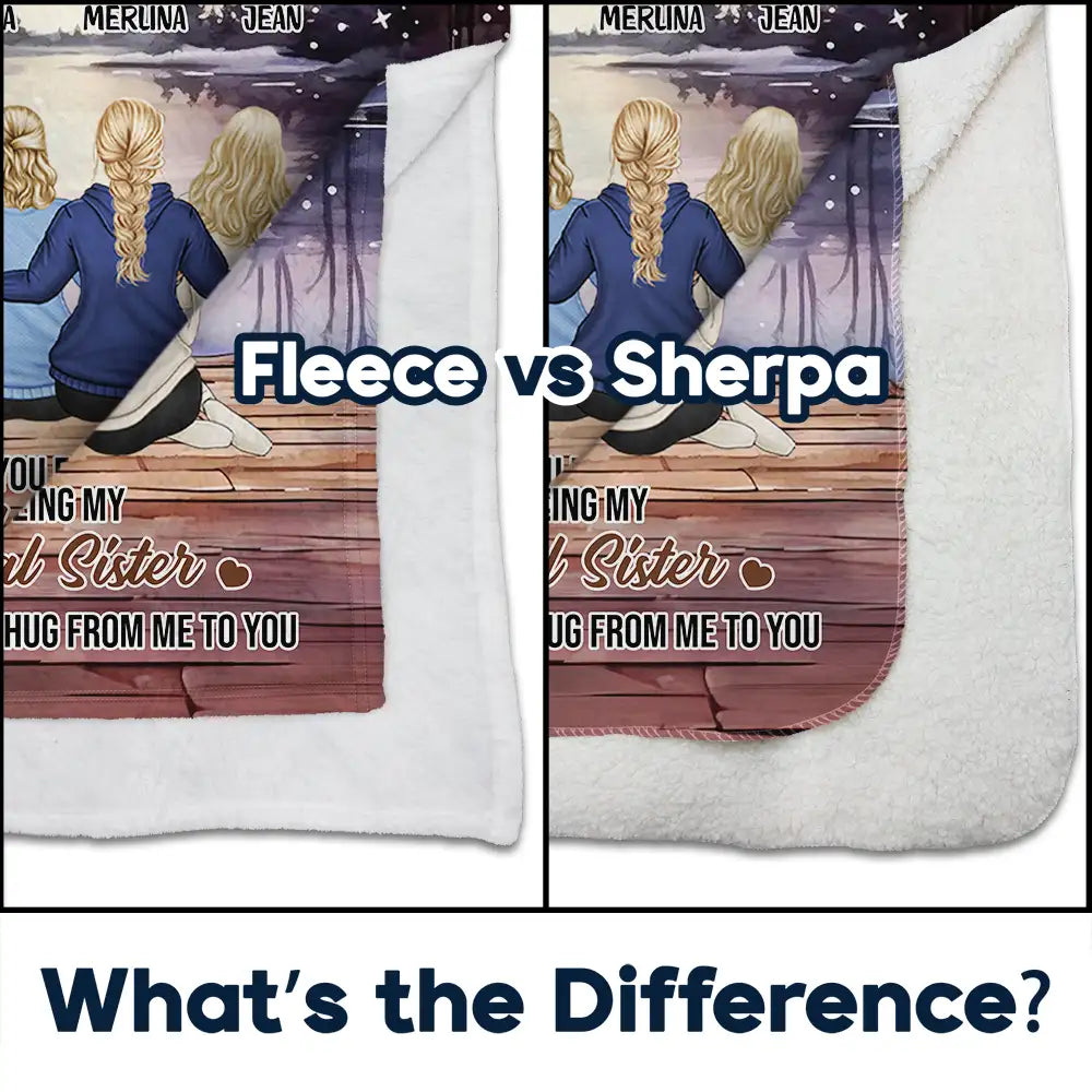 Gift For Bestie,Love - Because Of You I Laugh A Little Harder - Personalized Fleece Blanket, Sherpa Blanket