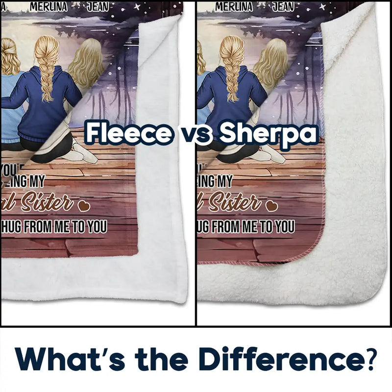 Gift For Bestie,Love - Because Of You I Laugh A Little Harder - Personalized Fleece Blanket, Sherpa Blanket