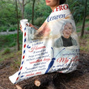 Memorial - Custom Photo A Hug From Heaven - Personalized Fleece Blanket, Sherpa Blanket