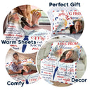 Memorial - Custom Photo A Hug From Heaven - Personalized Fleece Blanket, Sherpa Blanket