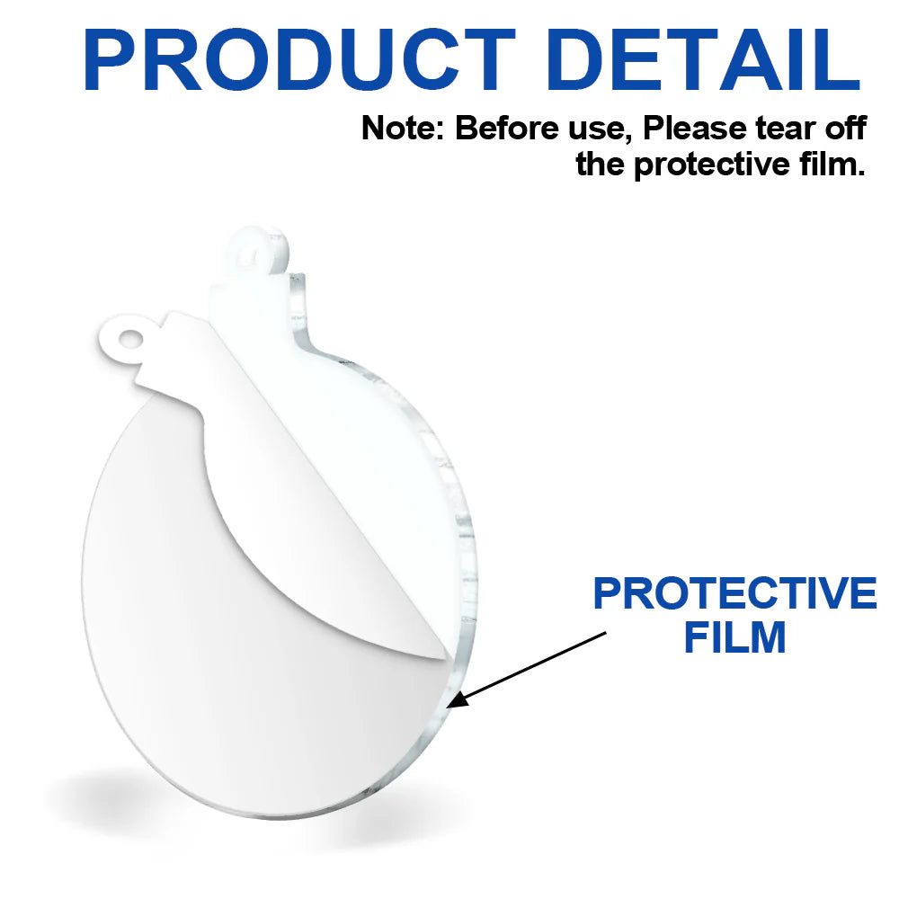 Family - Custom Photo Family Christmas Bauble - Personalized Custom Shaped Acrylic Ornament