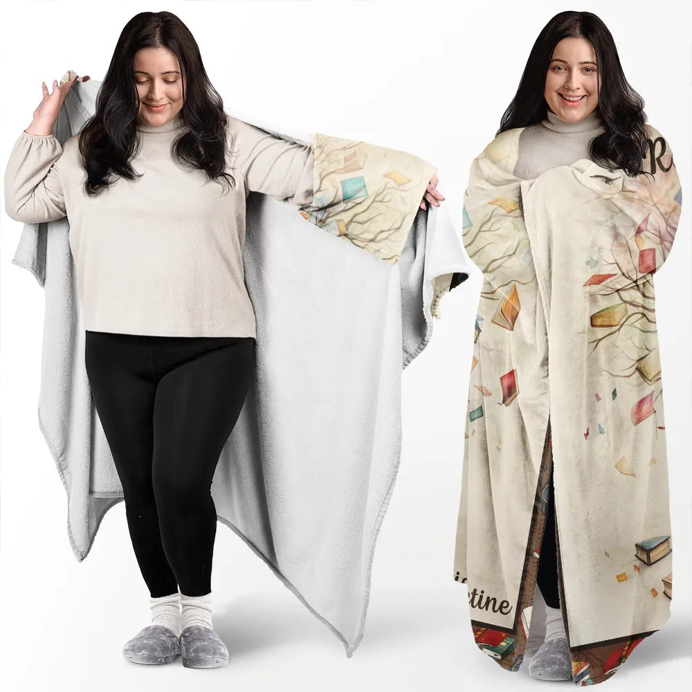 Reading,Gift For Yourself,Happy - This Is My Reading Blanket - Personalized Wearable Blanket