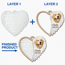 Memorial, Pet Lovers - Custom Photo You Left Paw Prints In My Heart - Personalized 2-Layered Mix Ornament