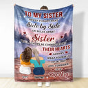 Gift For Sisters - Sister Wrap Yourself Up In This And Consider It A Big Hug - Personalized Fleece Blanket, Sherpa Blanket