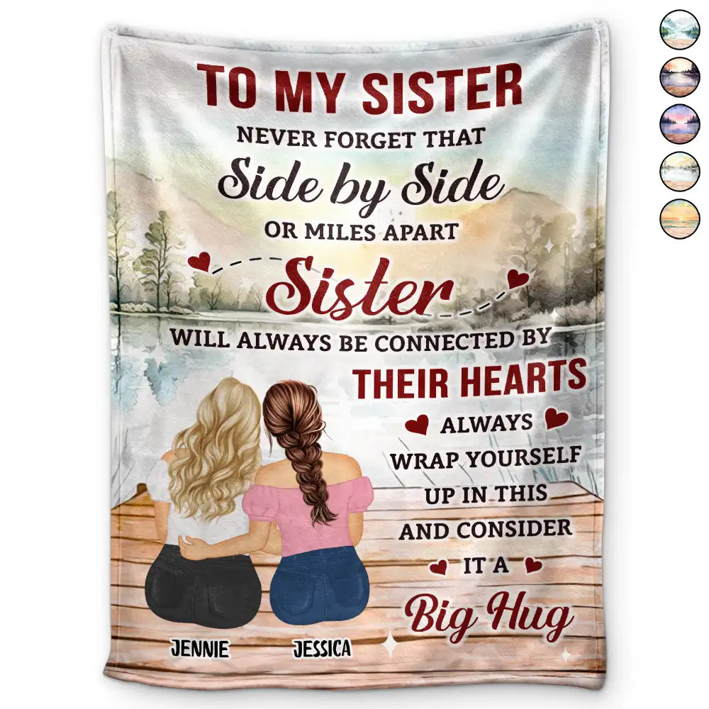 Sister Wrap Yourself Up In This And Consider It A Big Hug - Personalized Fleece Blanket, Sherpa Blanket
