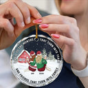 Gift For Bestie - Friends That Turn Into Family - Personalized Circle Glass Ornament