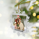Family - Custom Photo Family Snowflakes - Personalized Custom Shaped Acrylic Ornament