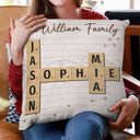 Family - Family Love Crossword Scrabble - Personalized Pillow