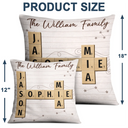 Family - Family Love Crossword Scrabble - Personalized Pillow