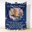 Memorial - Custom Photo Wrap Yourself In The Warmth Of My Love - Personalized Fleece Blanket, Sherpa Blanket