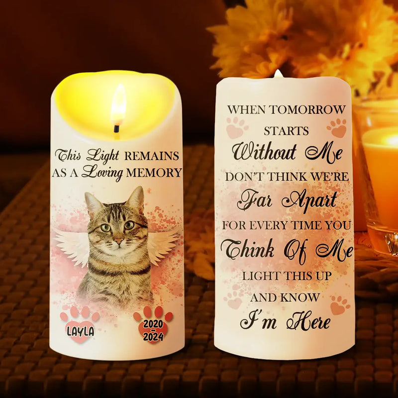 Pet Lovers - Custom Photo Light This Up And Know I'm Here - Personalized Flameless LED Candle