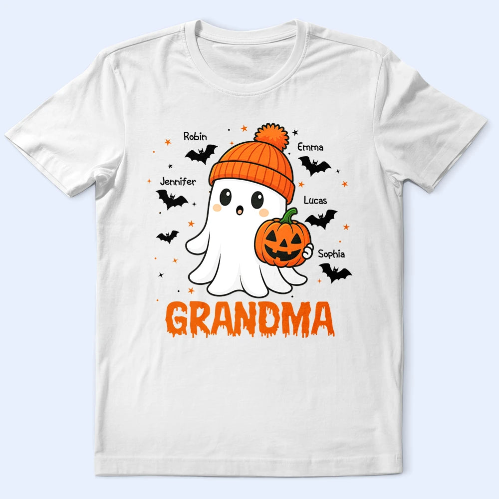 Halloween,Gift For Grandma,Grandma - Grandkids,Happy - Halloween Boo Grandma Nana - Personalized T Shirt