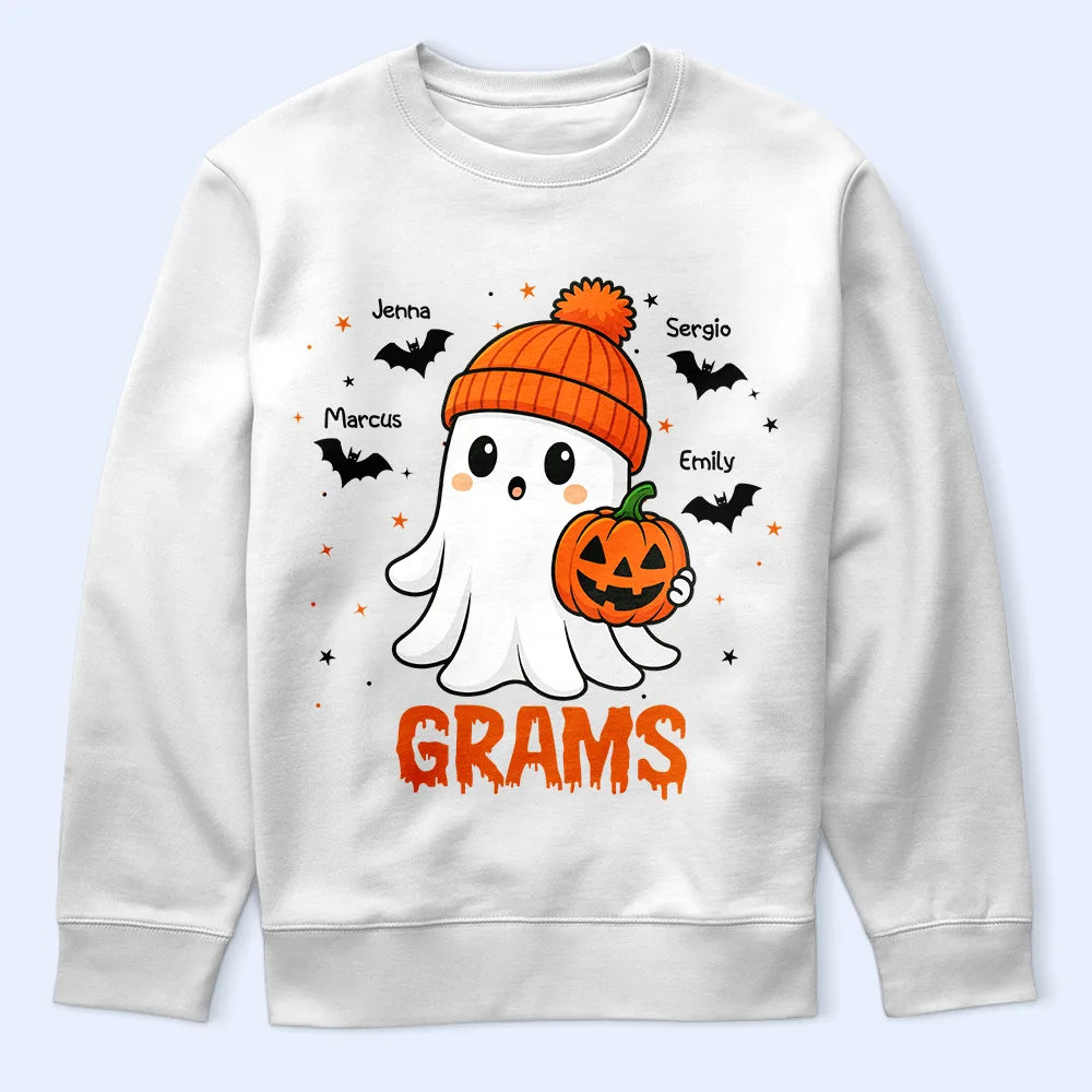 Halloween,Gift For Grandma,Grandma - Grandkids,Happy - Halloween Boo Grandma Nana - Personalized T Shirt