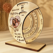 Christmas, Gift For Couples, Happy - Hand In Hand Forever And Always - Personalized Spinning Perpetual Desk Calendar