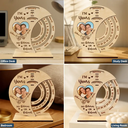 Christmas, Gift For Couples, Happy - Hand In Hand Forever And Always - Personalized Spinning Perpetual Desk Calendar