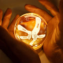 Gift For Mother,Gift For Grandma,Happy,Gift For Kids - Hand In Hand I Will Always Protect You - Personalized Crystal Globe Lamp