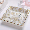 Gift For Wife, Gift For Mother, Gift For Grandma, Love - Hand In Hand Mom Grandma Nacre Effect - Personalized Ring Dish