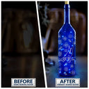 Gift For Grandma, Gift For Mother, Gift For Women, Happy - Hand In Hand, I Will Always Protect You - Personalized Blue Bottle Light