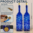 Gift For Grandma, Gift For Mother, Gift For Women, Happy - Hand In Hand, I Will Always Protect You - Personalized Blue Bottle Light