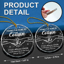 Christmas, Gift For Brothers, Gift For Sibling, Funny - Hand Punch Thanks For Being My Brother - Personalized Circle Glass Ornament