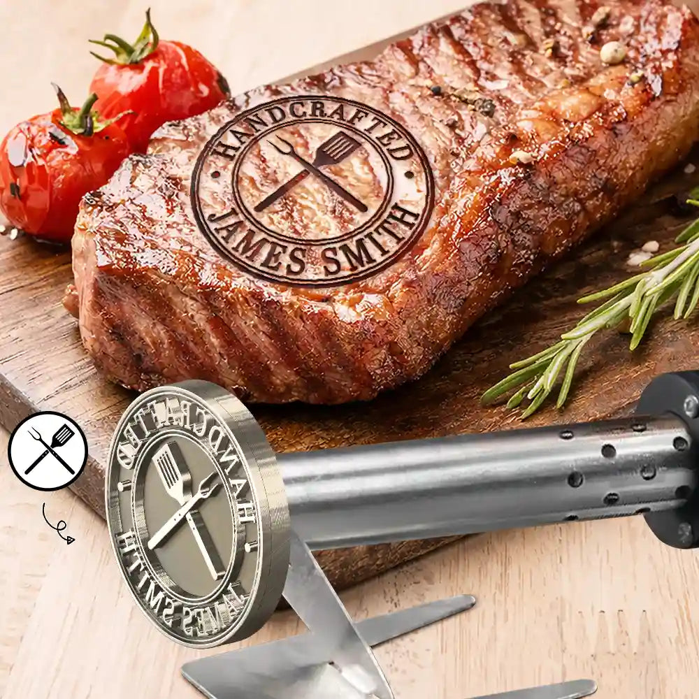Handcrafted By - Personalized Grilling Branding Stamp