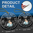 Gift For Grandparents,Gift For Grandpa,Gift For Grandma,Love,New baby,Family - Handpicked For Earth By My Great Grandma Granpa In Heaven - Personalized Circle Glass Ornament