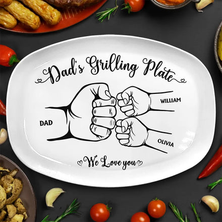 Handpunch Dad's Grilling Plate - Personalized Plate