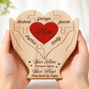 Gift For Mother,Love,Gift For Grandma,Top Market - Hands Holding Heart You Are The Piece That Holds Us Together - Personalized Custom Shaped Wooden Puzzle