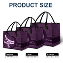 Gift For Grandma,Grandma,Grandkids,Gift For Mother - Hands In Hands Mom Nana And Children - Personalized Leather Bag
