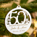 Wedding Anniversary,Gift For Couples,Gift For Husband,Gift For Wife,Happy - Happy 25th Anniversary - Personalized Custom Shaped Wooden Ornament