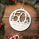 Wedding Anniversary,Gift For Couples,Gift For Husband,Gift For Wife,Happy - Happy 25th Anniversary - Personalized Custom Shaped Wooden Ornament