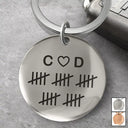 Wedding Anniversary, Gift For Couples, Gift For Husband, Gift For Wife, Happy - Happy 25th Anniversary, Silver Anniversary - Personalized Keyring