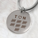 Wedding Anniversary, Gift For Couples, Gift For Husband, Gift For Wife, Happy - Happy 25th Anniversary, Silver Anniversary - Personalized Keyring