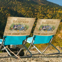 Family,Gift For Couples,Gift For Husband,Gift For Wife,Parents,Pet Couple,Camping - Happy Campers - Personalized Folding Chair Cover