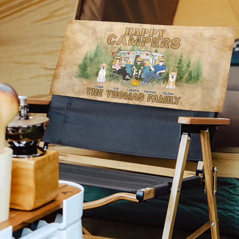 Happy Campers - Personalized Folding Chair Cover