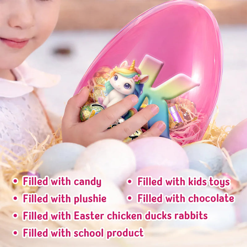 Easter,Happy,Gift For Kids,Parents - Happy Easter 3D Monster Truck Toy And Unicorn Alphabet - Personalized Fillable Egg