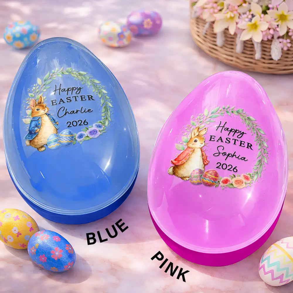 Easter,Gift For Kids,Gift For Grandkids,Grandma - Grandkids,Grandpa - Grandkids,Dad - Children,Mom - Children,Happy - Happy Easter Adorable Bunny - Personalized Fillable Egg