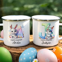 Easter,Happy,Gift For Kids,Parents - Happy Easter Bunny - Personalized Enamel Mug