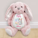 Gift For Kids, Grandpa - Grandkids, Grandma - Grandkids, Gift For Grandkids, Easter - Happy Easter Bunny Alphabet Letters - Personalized Soft Toy Bunny