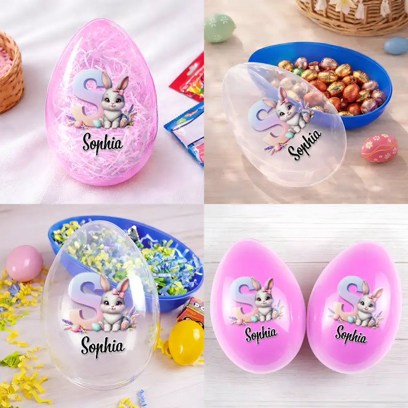 Easter,Happy,Gift For Kids,Parents - Happy Easter Bunny Chicken - Personalized Fillable Egg