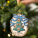 Family, Gift For Sibling, Gift For Sisters, Gift For Brothers, Love, Christmas, Pet Lovers, Parents, Gift For Grandparents - Happy Family Bow Tree - Personalized 2-Layered Wooden Ornament