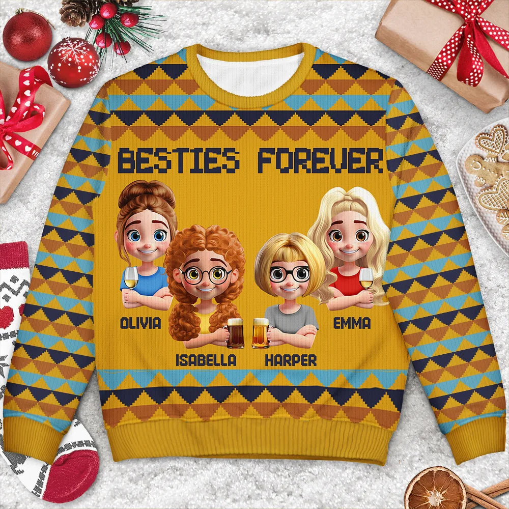 Gift For Couples,Family,Parents,Happy - Happy Family Parent With Kid 3D Effect - Personalized Unisex Ugly Sweater