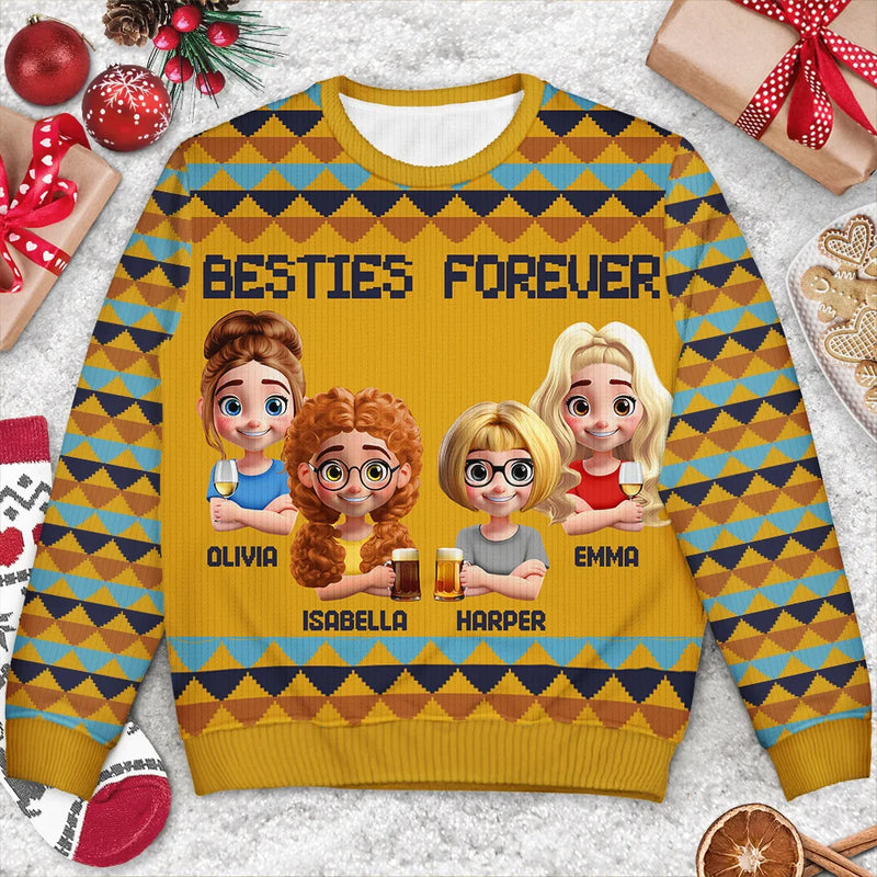 Gift For Couples,Family,Parents,Happy - Happy Family Parent With Kid 3D Effect - Personalized Unisex Ugly Sweater