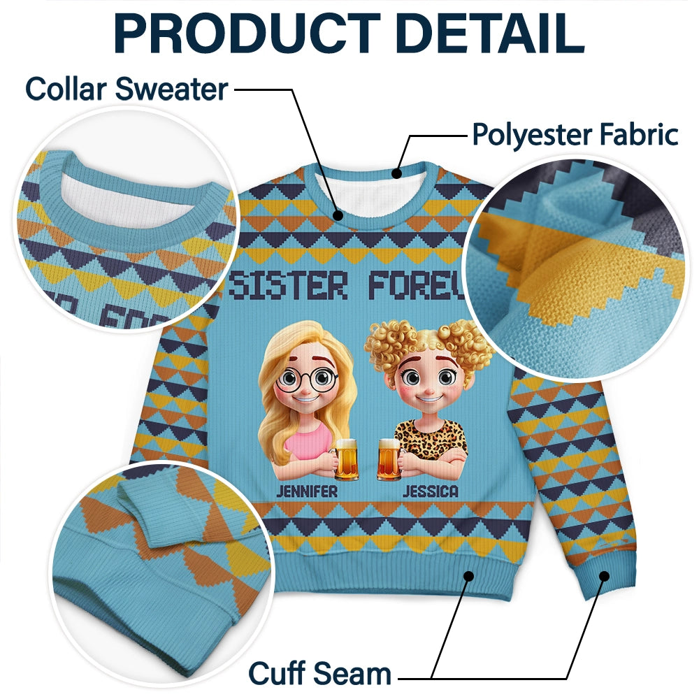 Gift For Couples,Family,Parents,Happy - Happy Family Parent With Kid 3D Effect - Personalized Unisex Ugly Sweater