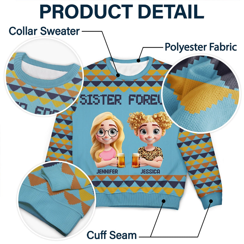 Gift For Couples,Family,Parents,Happy - Happy Family Parent With Kid 3D Effect - Personalized Unisex Ugly Sweater