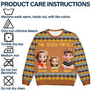 Gift For Couples,Family,Parents,Happy - Happy Family Parent With Kid 3D Effect - Personalized Unisex Ugly Sweater