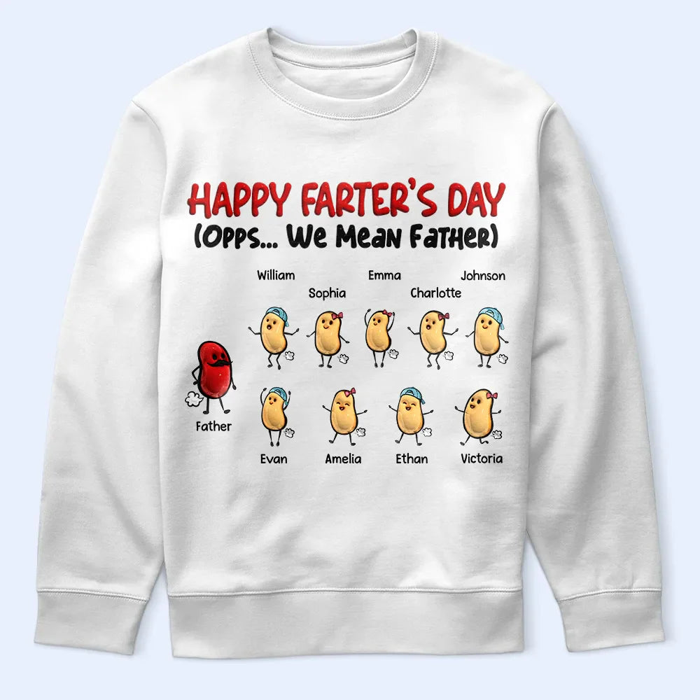 Gift For Grandpa, Gift For Father, Funny - Happy Farter's Day - Personalized T Shirt