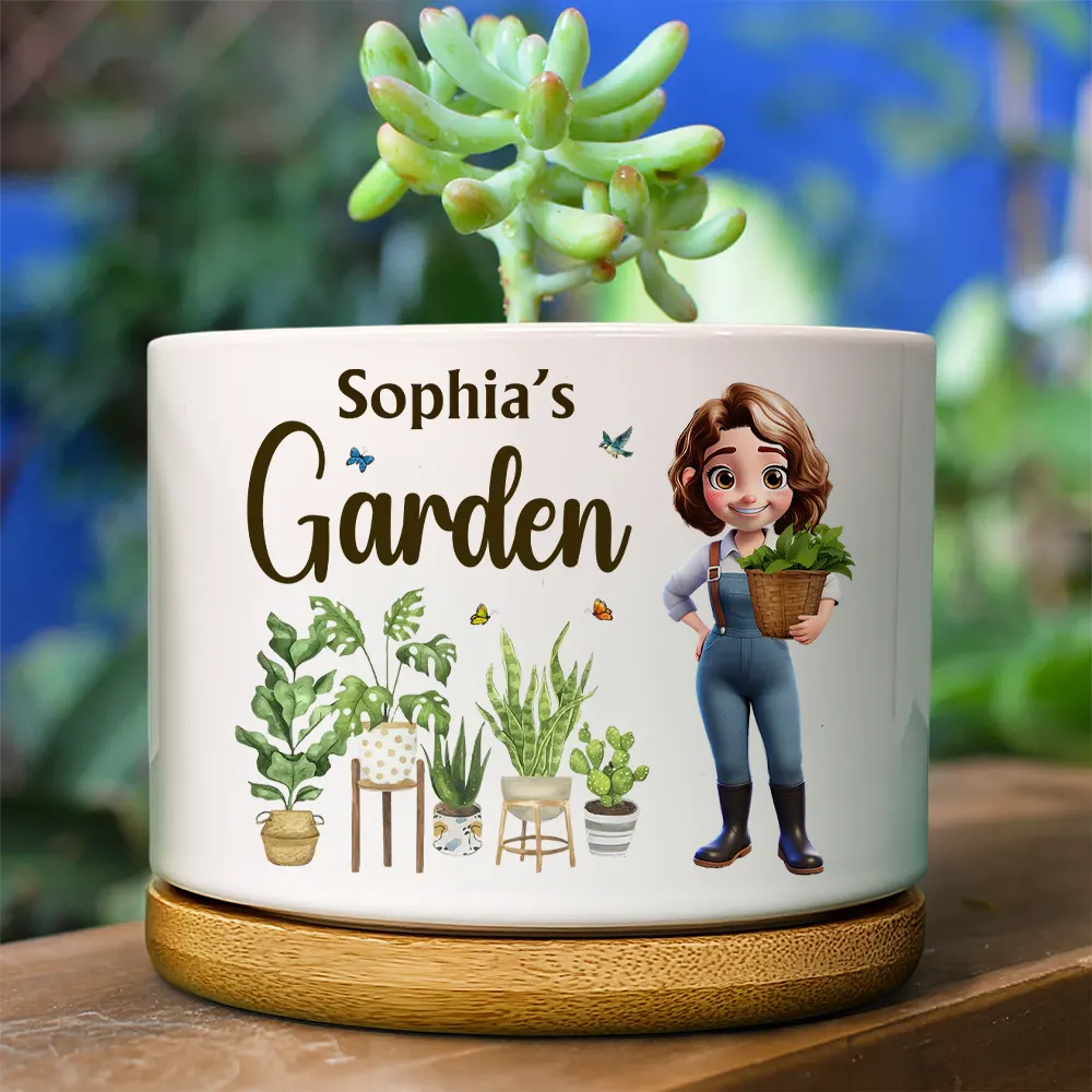 Happy Garden - Personalized Ceramic Plant Pot – Wander Prints