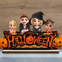 Halloween,Family,Happy - Happy Halloween Family Costume - Personalized Custom Shaped 2-Layered Wooden Plaque