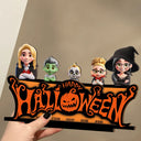 Halloween,Family,Happy - Happy Halloween Family Costume - Personalized Custom Shaped 2-Layered Wooden Plaque